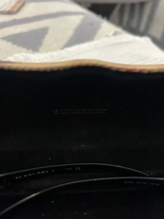 Burberry Shield Sunglasses Y2K Semi Rim Black Grey Lens Minimalist w Case - Picture 8 of 10